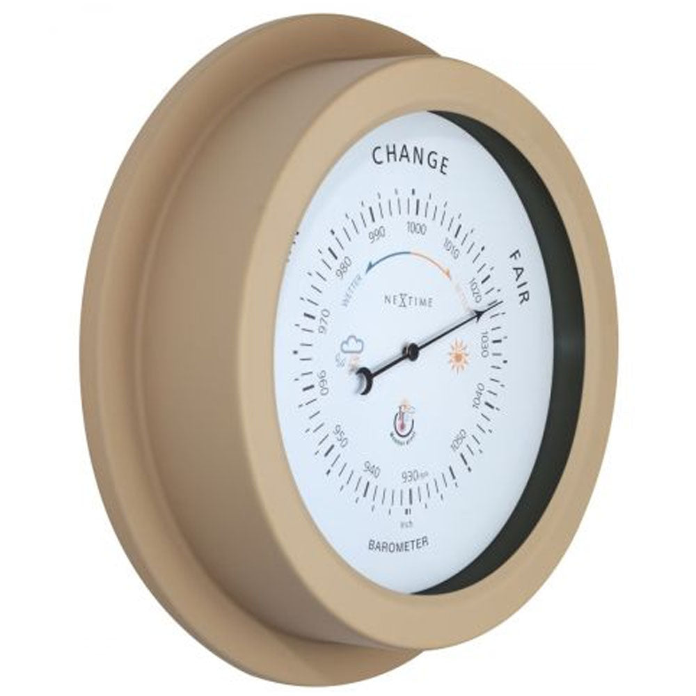 NeXtime Orchid Outdoor Barometer in Brown - 22cm - Notbrand