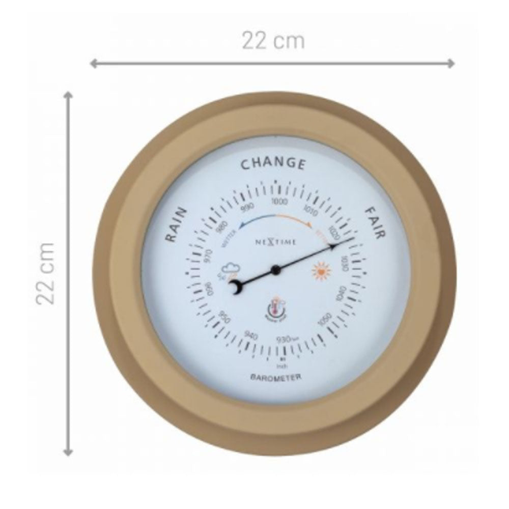 NeXtime Orchid Outdoor Barometer in Brown - 22cm - Notbrand