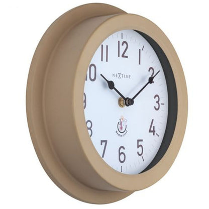 NeXtime Poppy Outdoor Wall Clock in Brown - 22cm - Notbrand