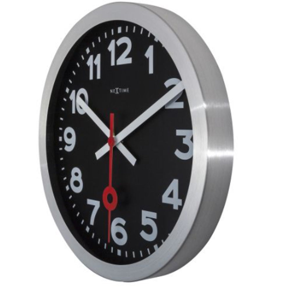 NeXtime Station Numerical Wall Clock 35cm Black - NotBrand