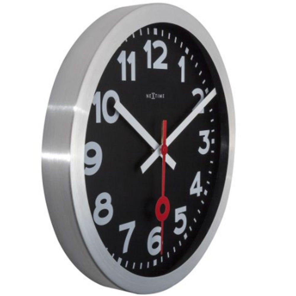 NeXtime Station Numerical Wall Clock 35cm Black - NotBrand