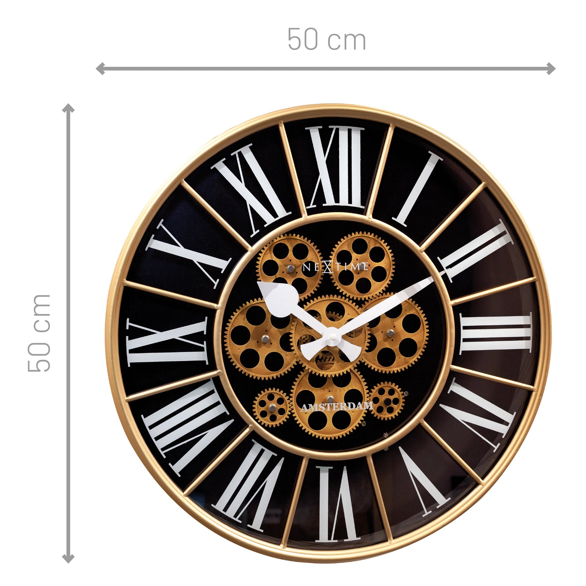 NeXtime William Wall Clock 50cm - Black - Notbrand