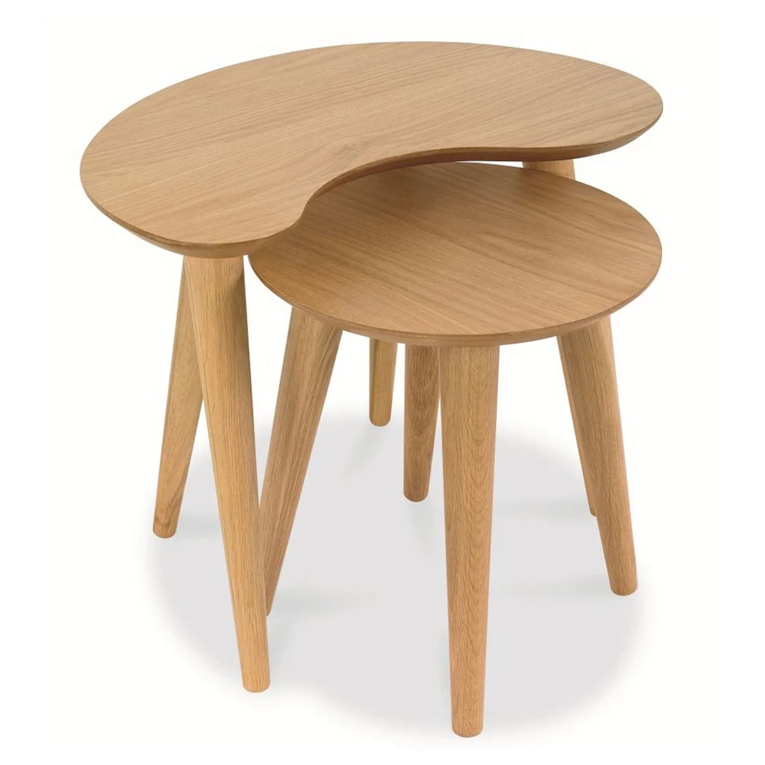 Quinn Nest of Side Tables - Natural - Notbrand