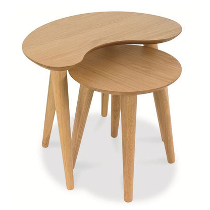 Quinn Nest of Side Tables - Natural - Notbrand