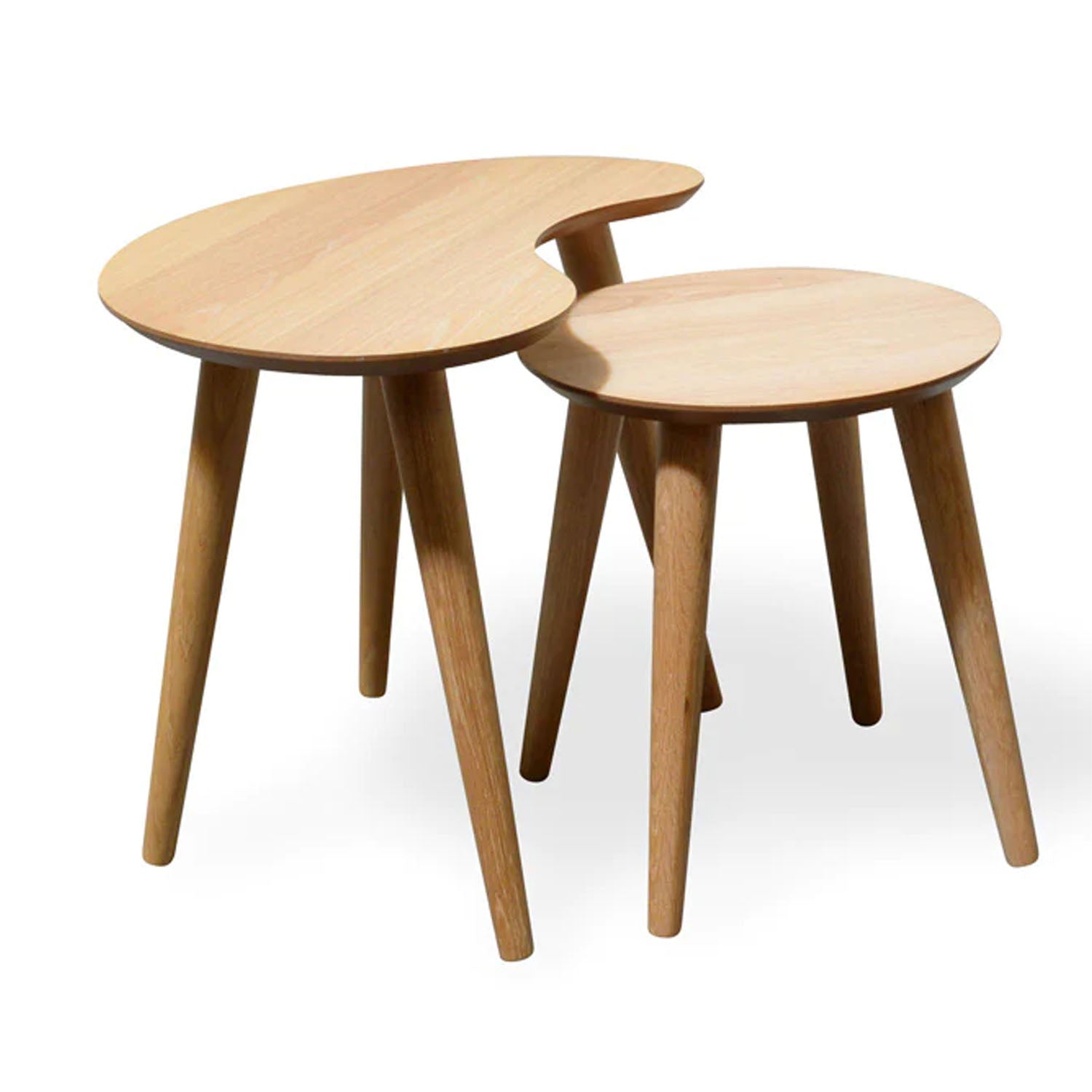 Quinn Nest of Side Tables - Natural - Notbrand