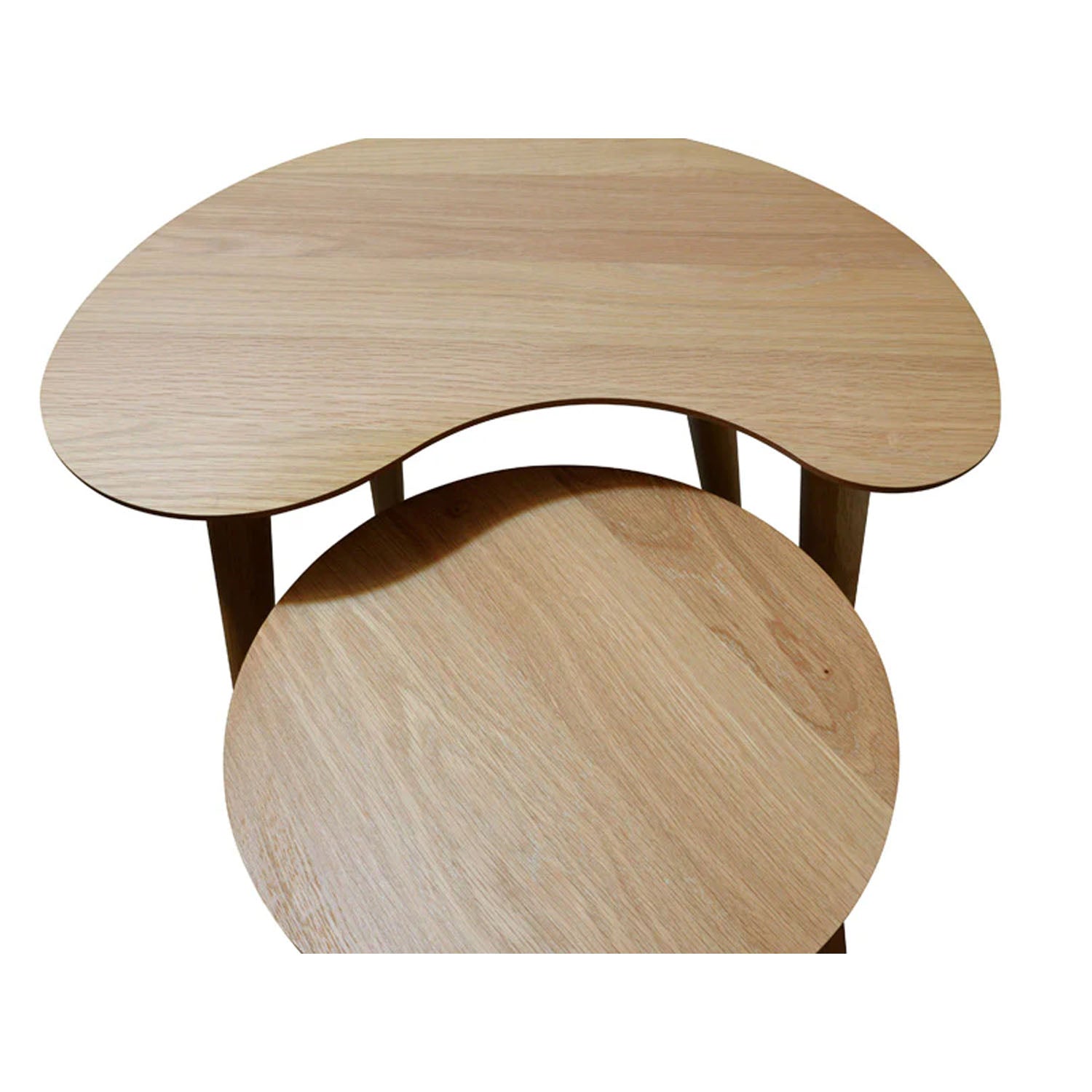 Quinn Nest of Side Tables - Natural - Notbrand