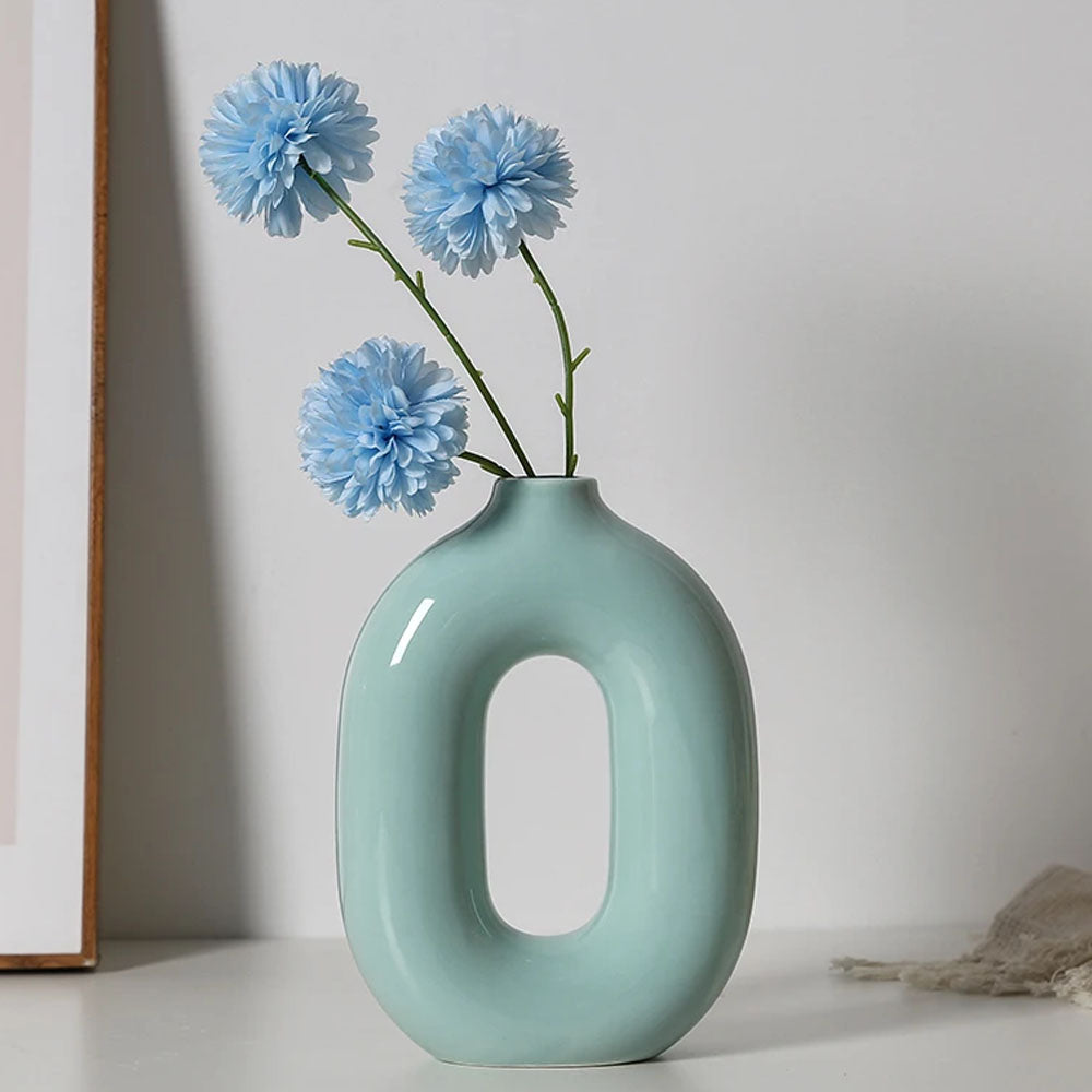 Nordic Art Ceramic Hollow Flower Vase - Range - Notbrand