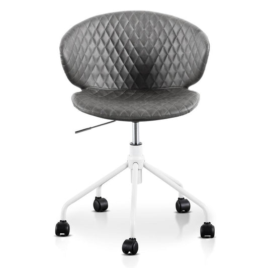 Agell Charcoal Office Chair with White Base - Notbrand