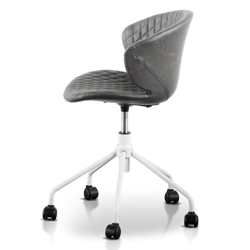 Agell Charcoal Office Chair with White Base - Notbrand