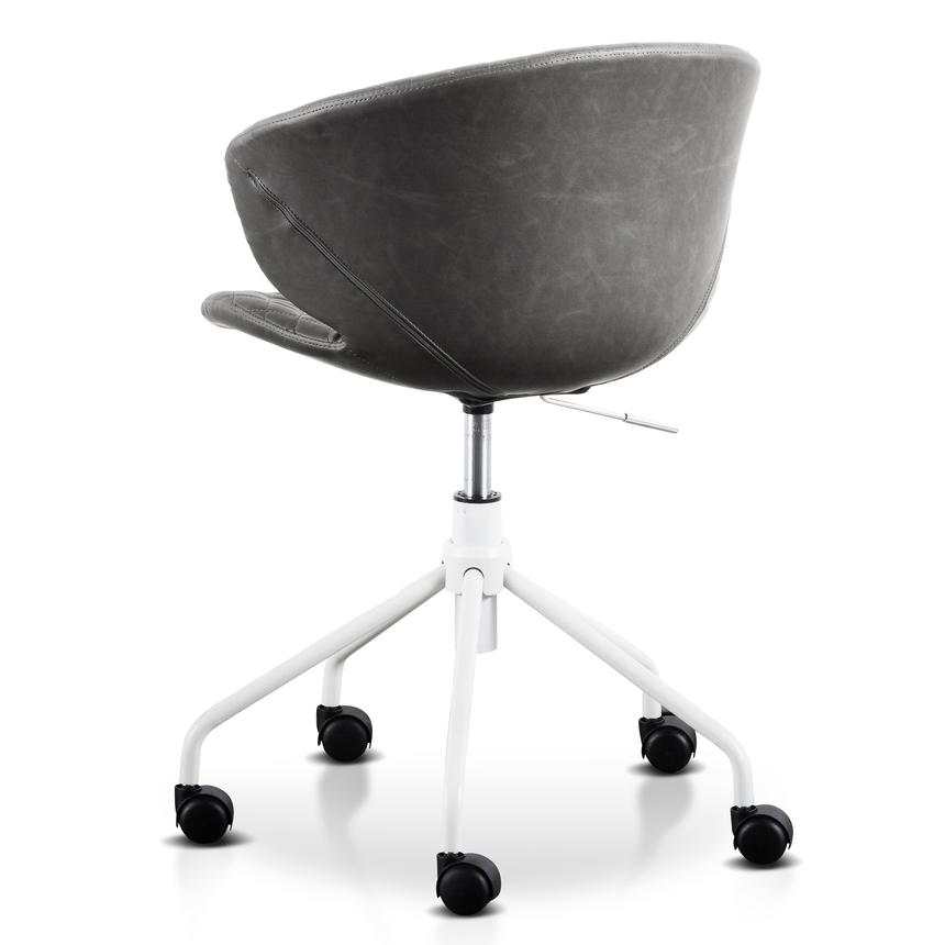 Agell Charcoal Office Chair with White Base - Notbrand