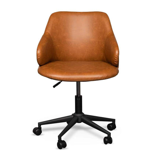 Office Chair - Vintage Tan with Black Base - NotBrand