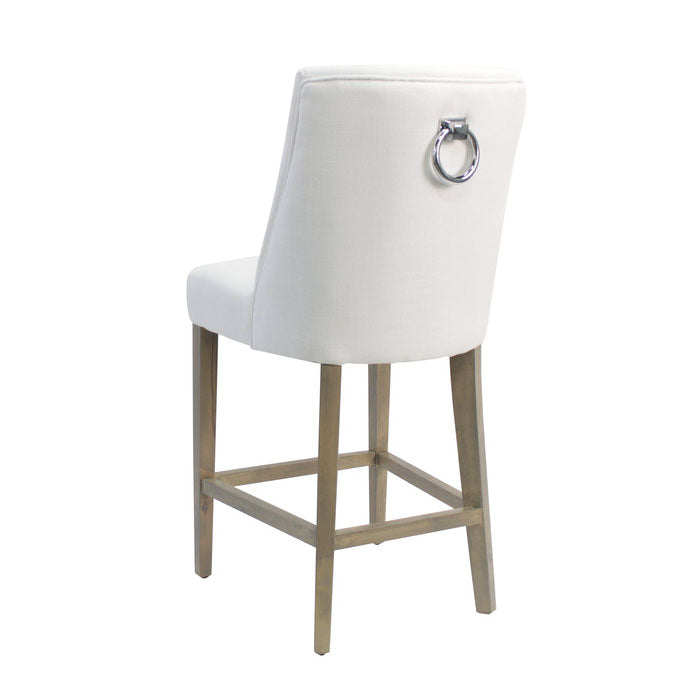 Ophelia Chrome Ring Barstool White - Notbrand