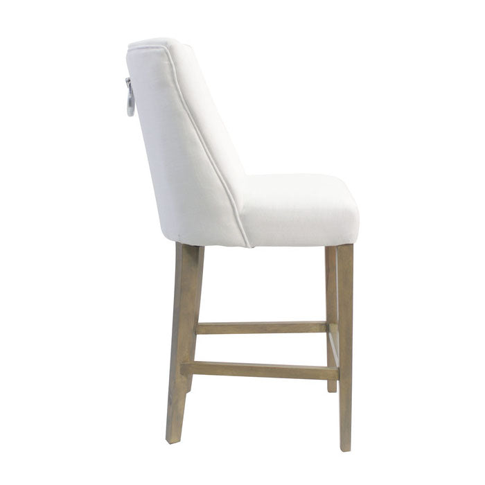 Ophelia Chrome Ring Barstool White - Notbrand