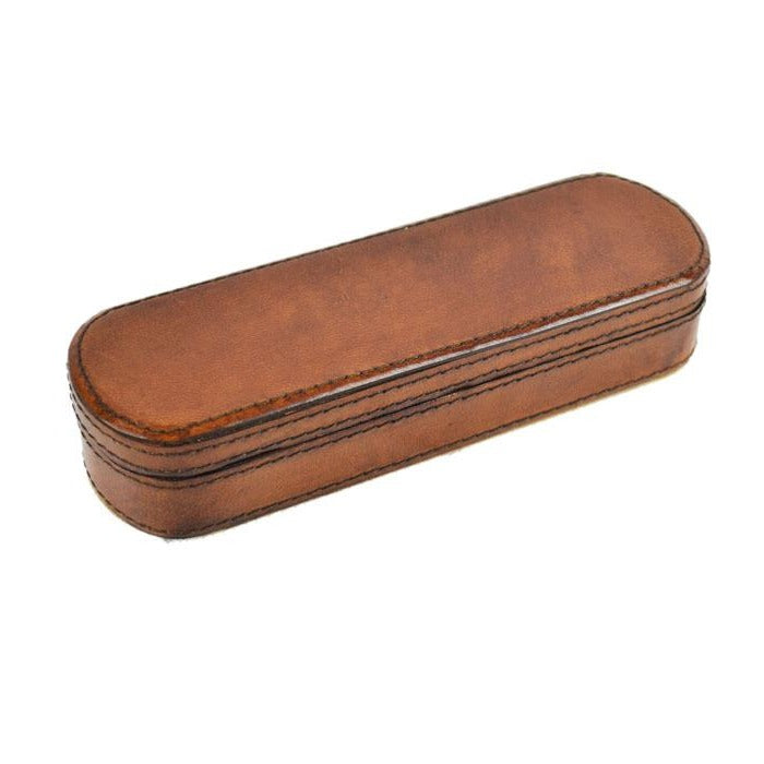 Rollerball Tan Leather Pen Case - Notbrand