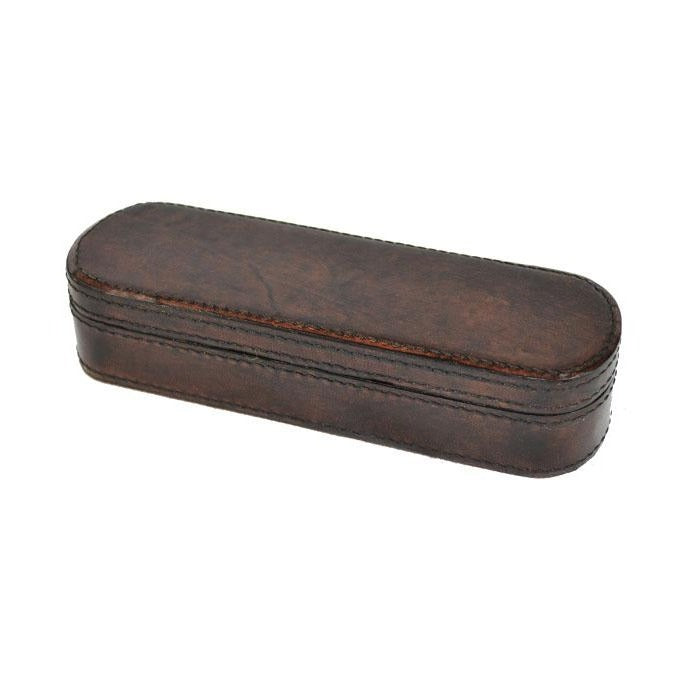 Rollerball Dark Leather Pen Case - Notbrand