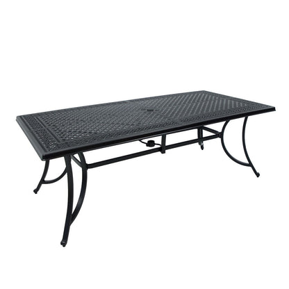 Ascal Cast Aluminium Outdoor Dining Table - Sand Black - House of Hyne