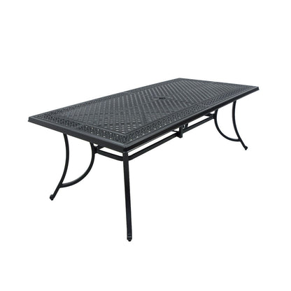 Ascal Cast Aluminium Outdoor Dining Table - Sand Black - House of Hyne