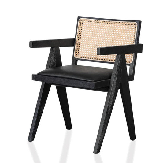 Mobzod Rattan Dining Chair - Black - Notbrand