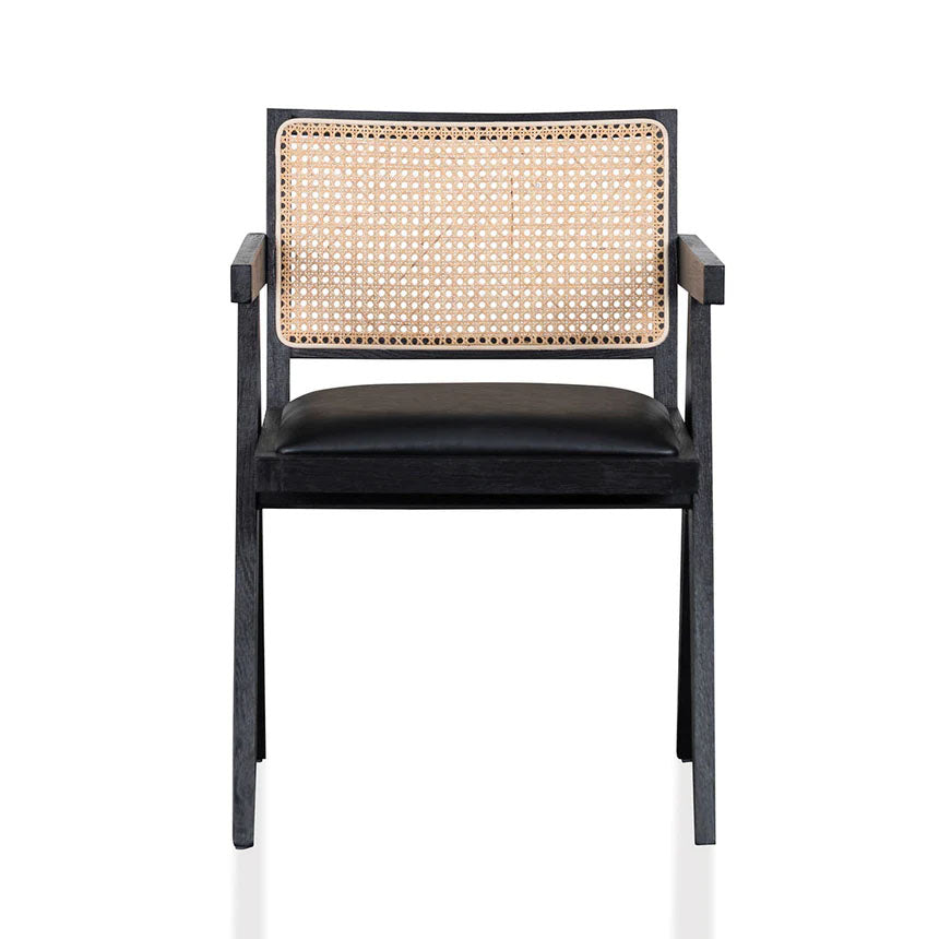 Mobzod Rattan Dining Chair - Black - Notbrand