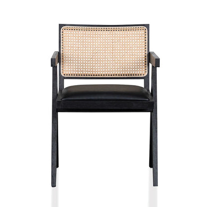 Mobzod Rattan Dining Chair - Black - Notbrand