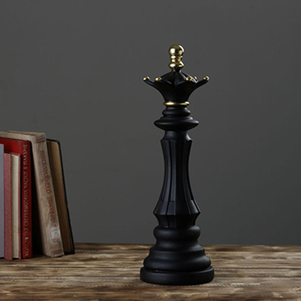 Modern Chess Pieces Ornament -Black - Notbrand