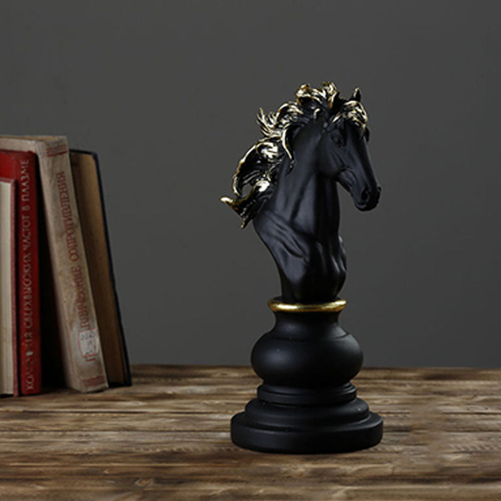 Modern Chess Pieces Ornament -Black - Notbrand