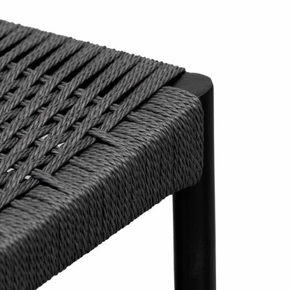 Rope Seat Dining Chair - Black - Notbrand