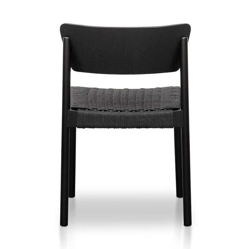 Rope Seat Dining Chair - Black - Notbrand