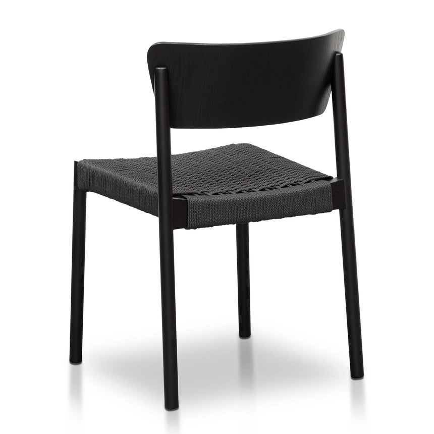 Rope Seat Dining Chair - Black - Notbrand