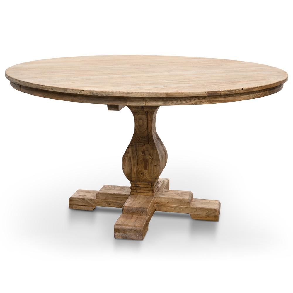 Rustic Round Silene Dining Table - 140cm  - House of Hyne