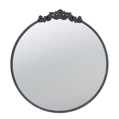 Round Ornate Metallic Wall Mirror - Notbrand