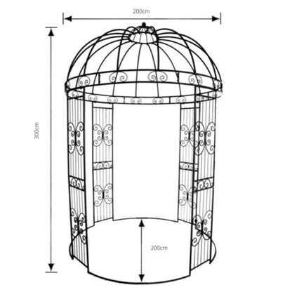 Brown Round Steel Garden Gazebo  - House of Hyne