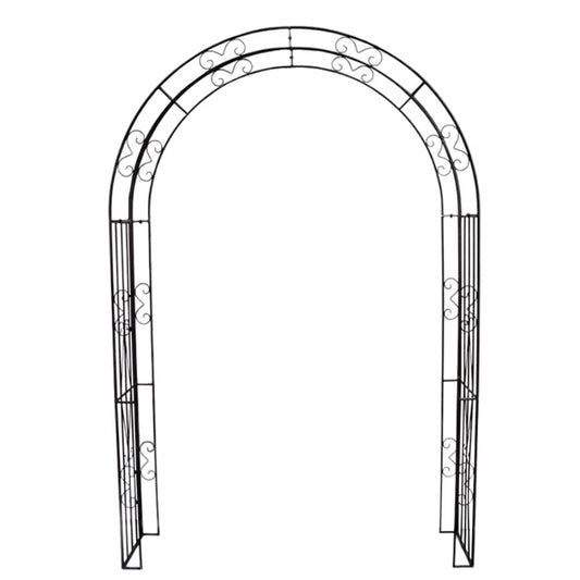 Rustic Brown Metal Climbing Frame Garden Arch - NotBrand'