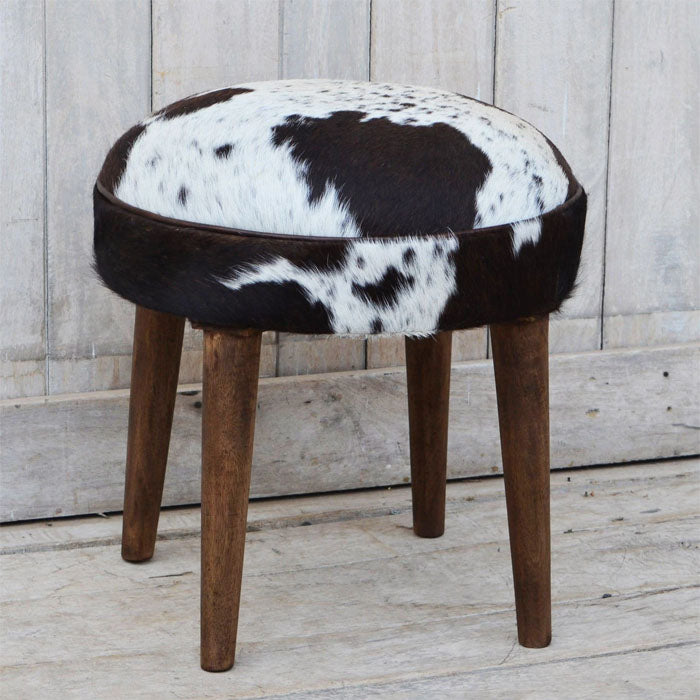 Short Cowhide Stool - Notbrand