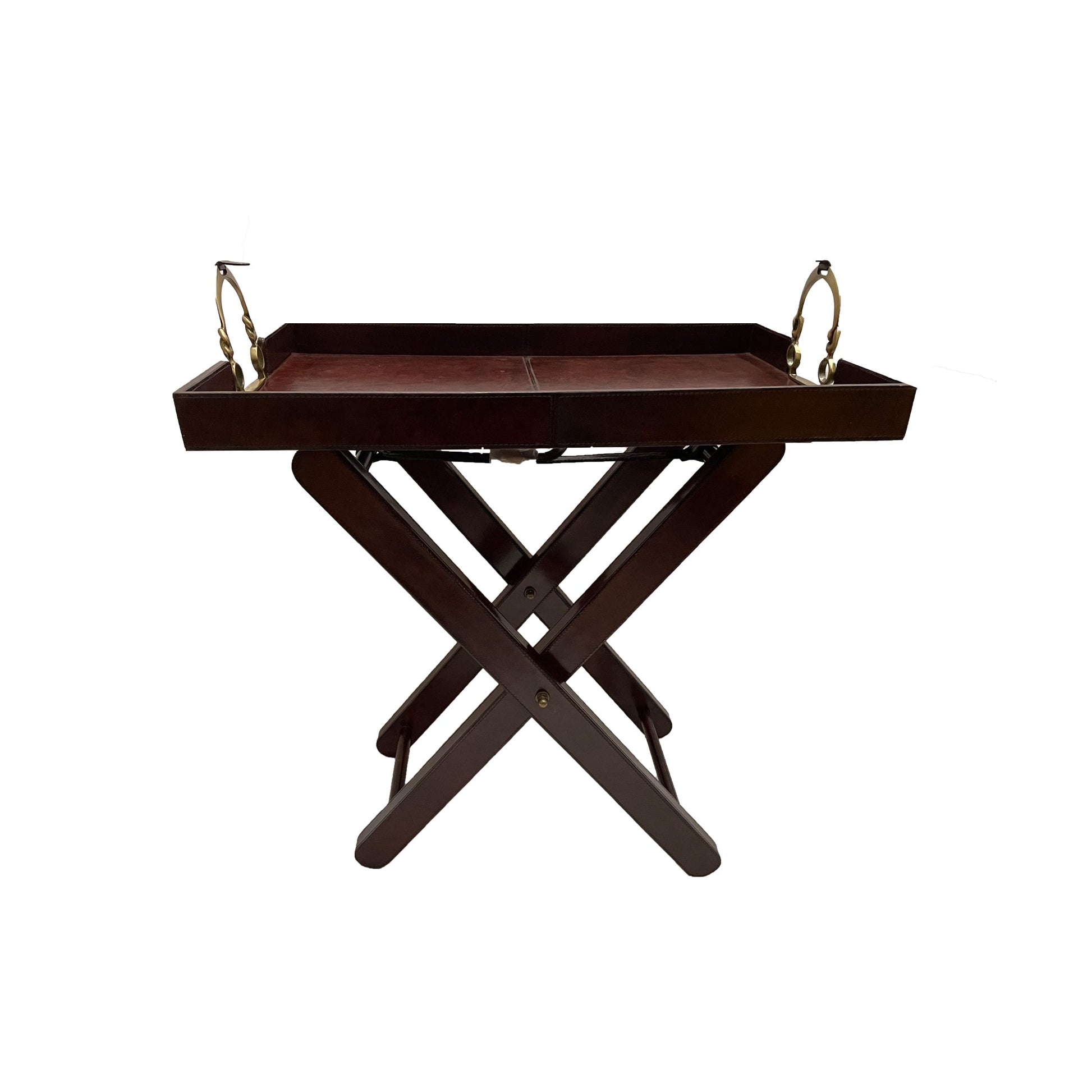 Stefano Butlers Tray With Stirrups - Dark Leather - Notbrand