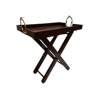 Stefano Butlers Tray With Stirrups - Dark Leather - Notbrand