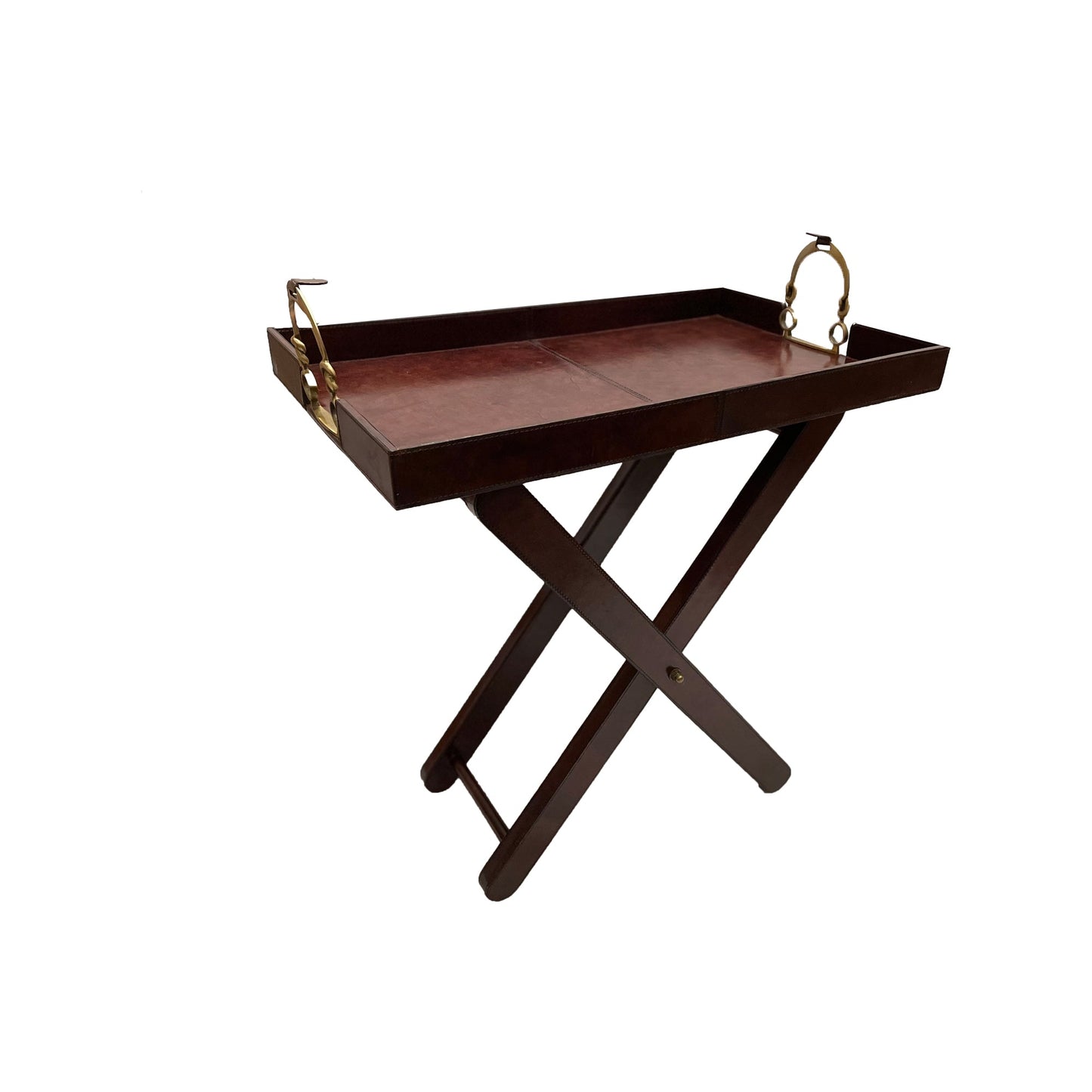 Stefano Butlers Tray With Stirrups - Dark Leather - Notbrand