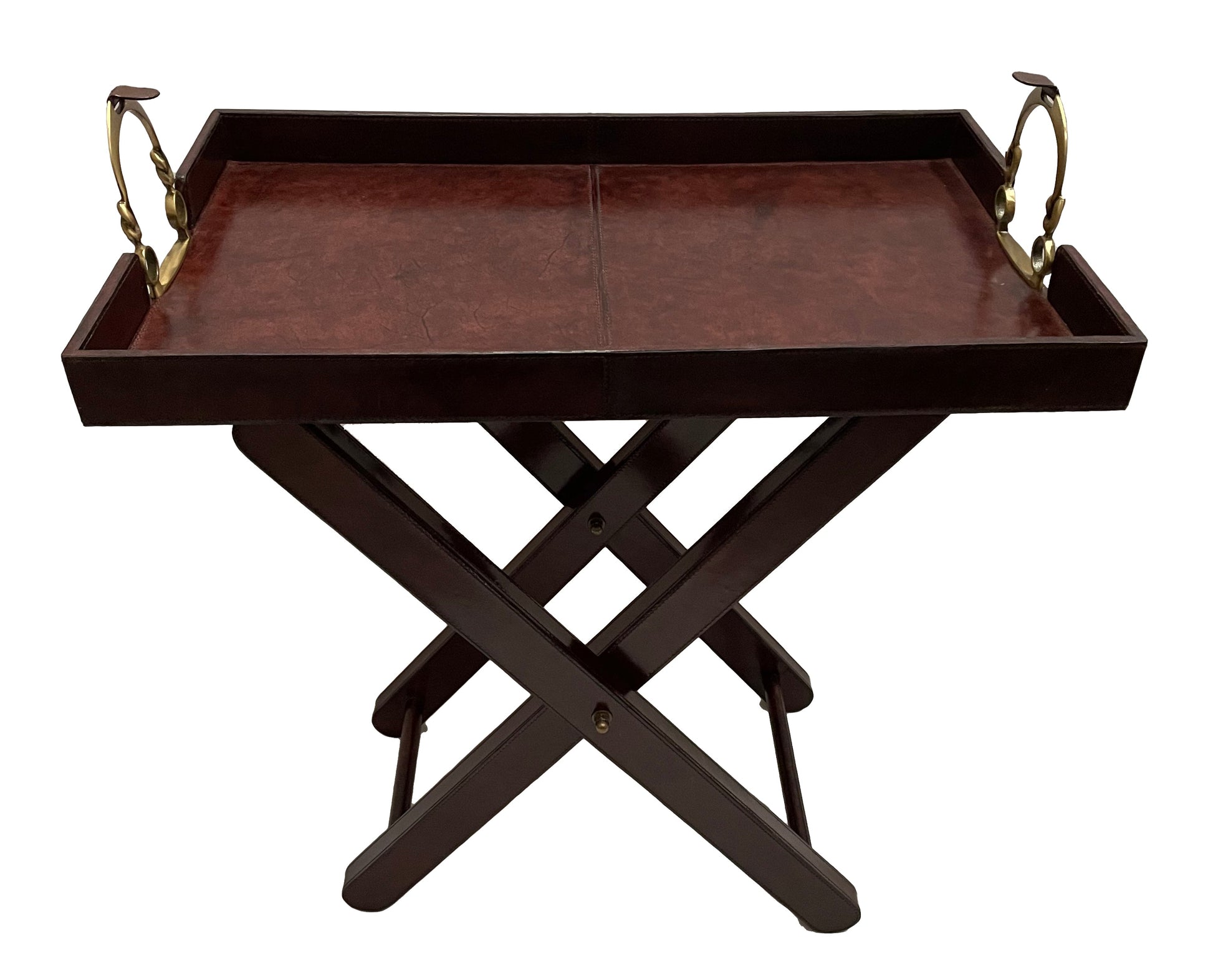 Stefano Butlers Tray With Stirrups - Dark Leather - Notbrand