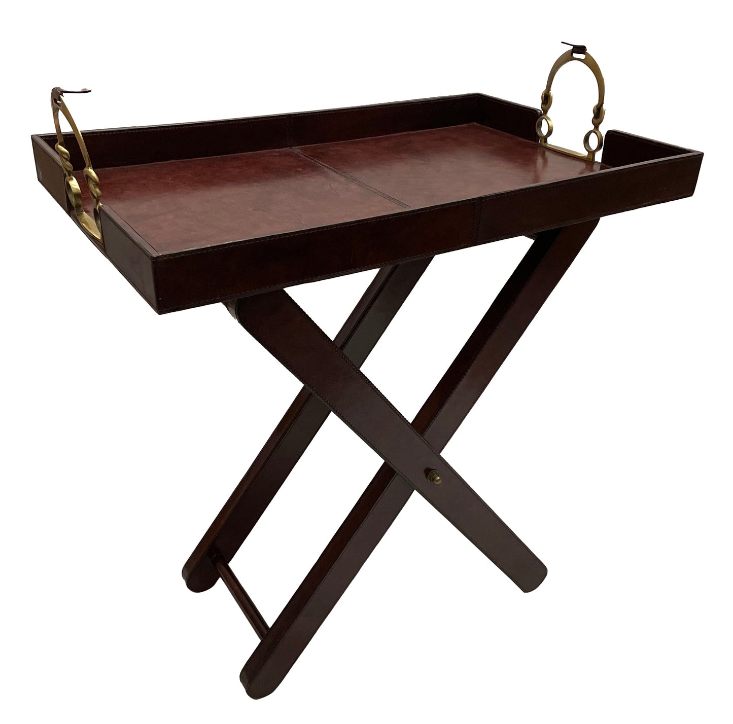 Stefano Butlers Tray With Stirrups - Dark Leather - Notbrand