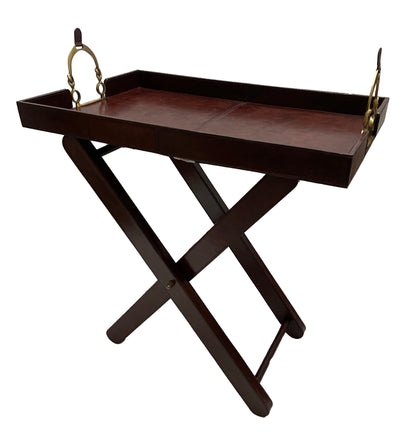 Stefano Butlers Tray With Stirrups - Dark Leather - Notbrand