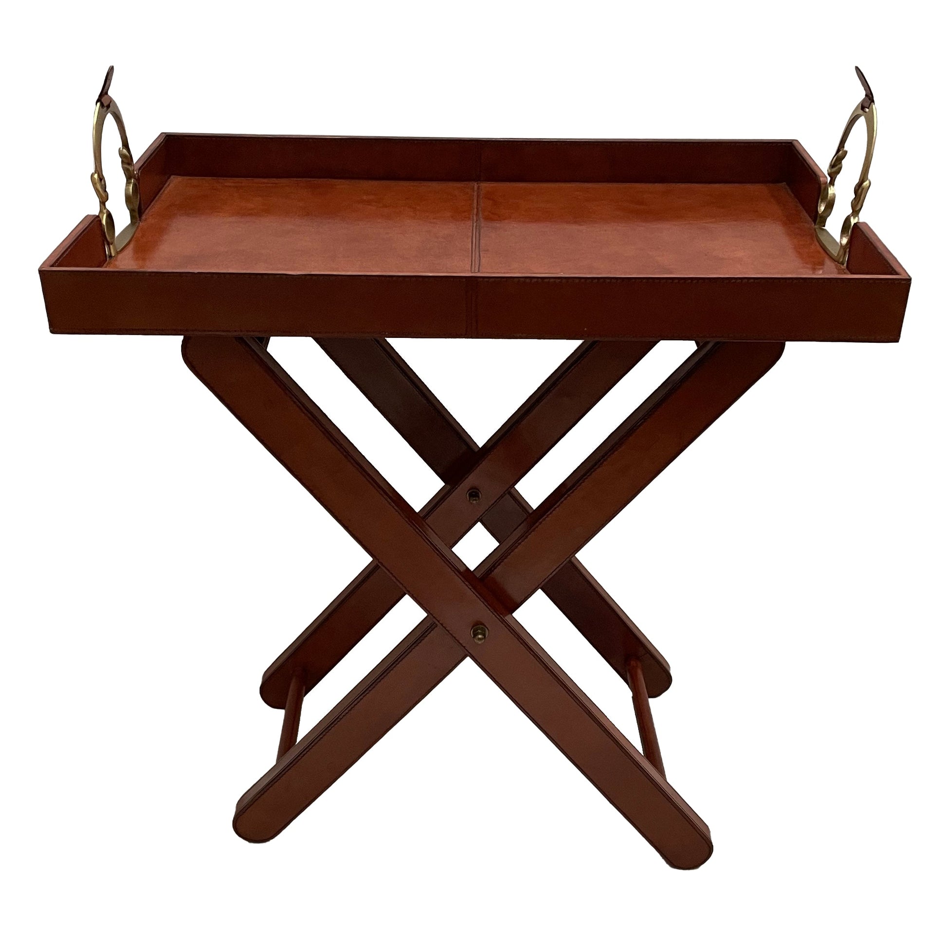 Stefano Butlers Tray With Stirrups - Tan Leather - Notbrand