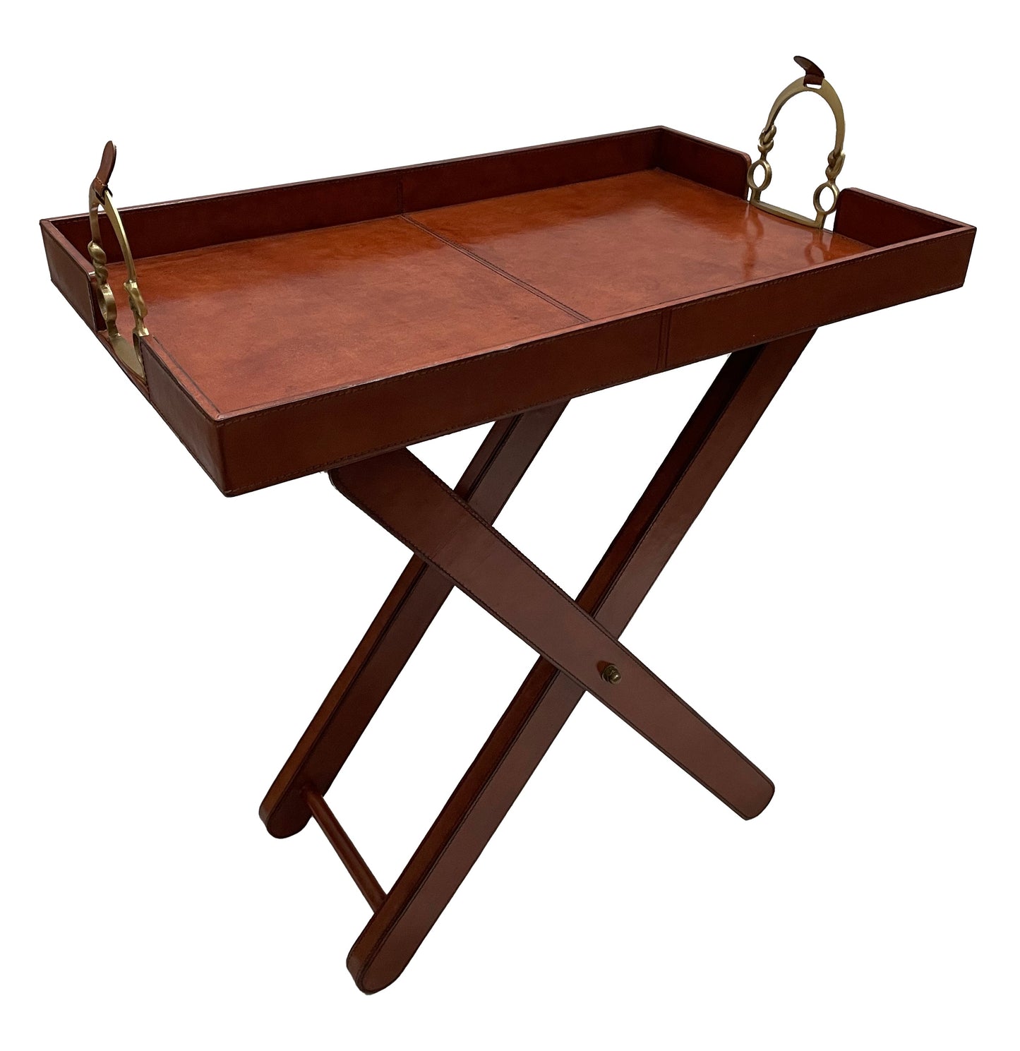 Stefano Butlers Tray With Stirrups - Tan Leather - Notbrand