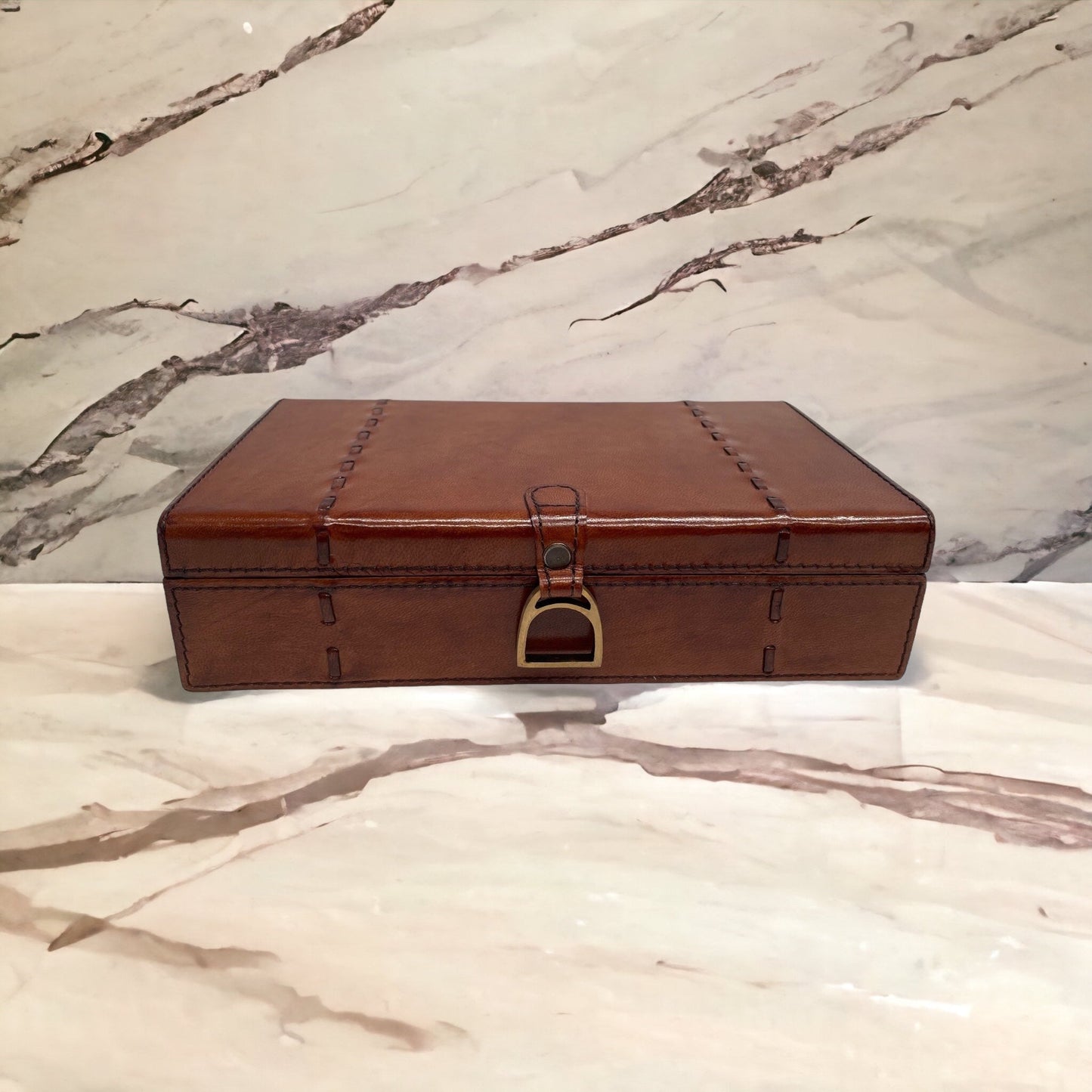 Tan Leather Jewellery Box - Notbrand