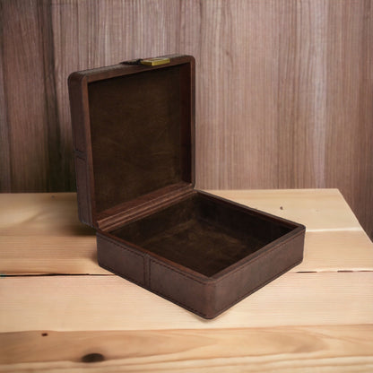 Shadoras K.Brown Print Leather Document Box - NotBrand