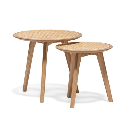 Arko Rattan Side Table - Natural - Notbrand