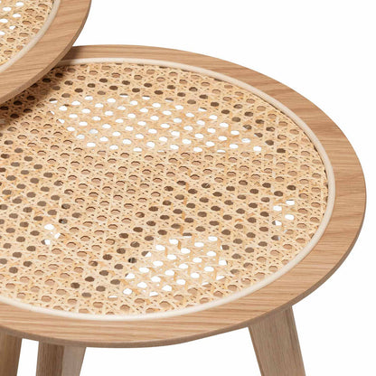 Arko Rattan Side Table - Natural - Notbrand