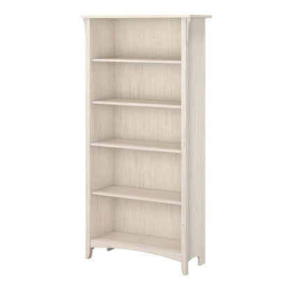 Salinas 5 Shelf Bookcase - White - Notbrand