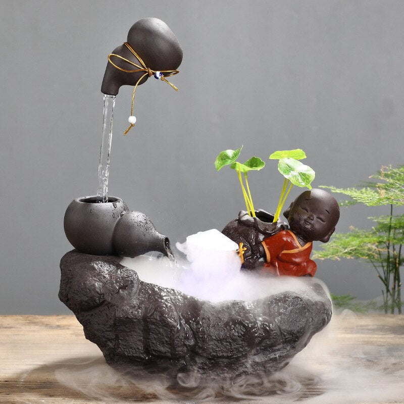 Zen Suspended Teapot Water Fountain Atomized Humidifier - Red - Notbrand