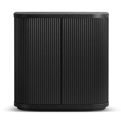 Selam 100cm Wooden Storage Cabinet - Black - NotBrand