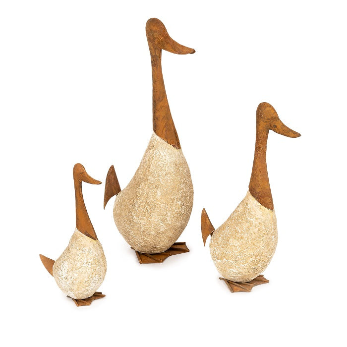 Set of 3 Geese Resin/Rust - NotBrand